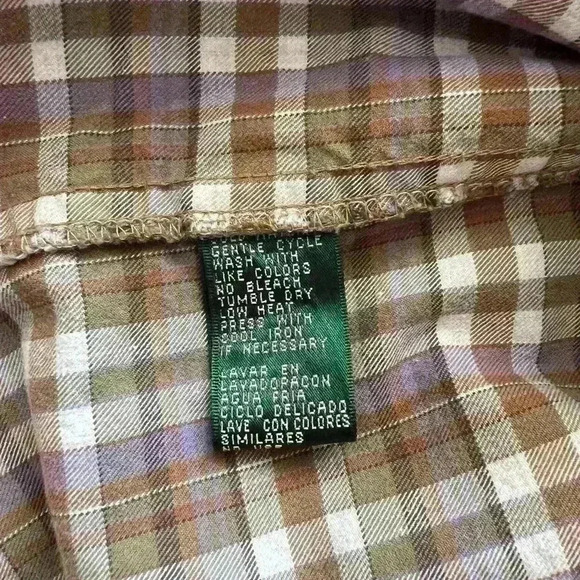 Lauren By Ralph Lauren Plaid Spring Buttondown Women’s Large - Picture 7 of 7